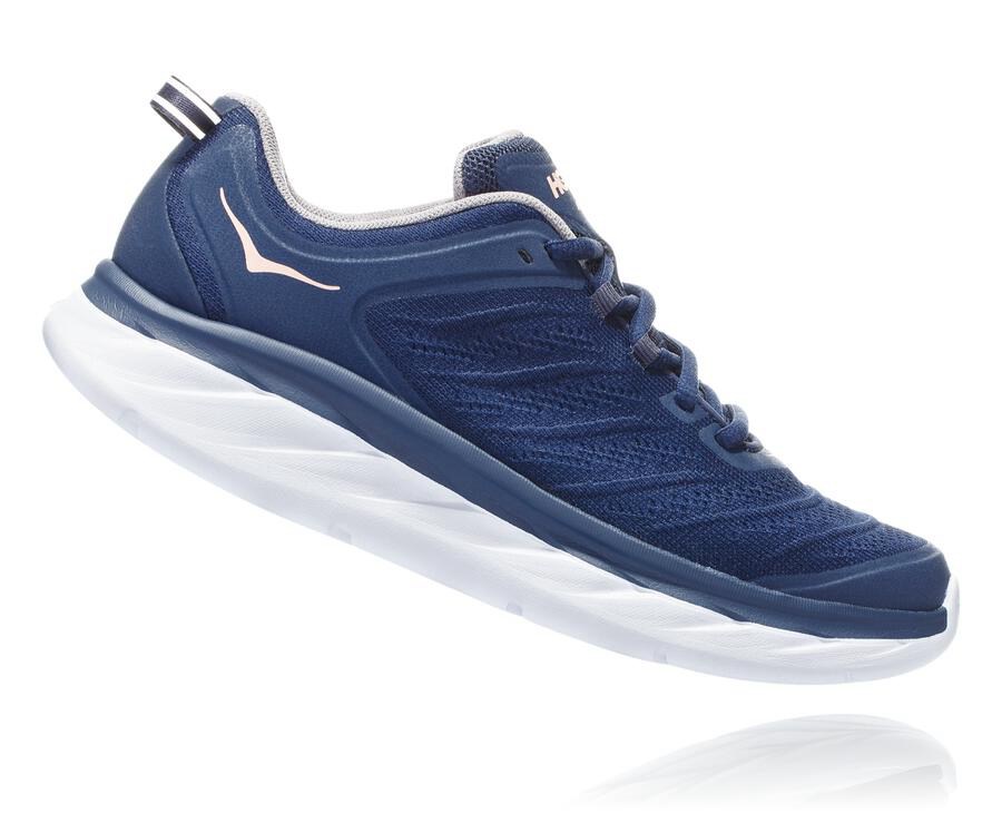 Hoka One One Running Shoes Womens Blue/White - Akasa - 47891ATYO